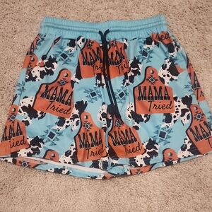 Mama Tried Blue and Orange Men's Shorts